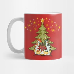 Snowman Love - Stars and Tree Mug